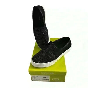 Gianni Bini Black Slip-On Shoes Size 9 - Luxe Beaded Design, Casual Chic